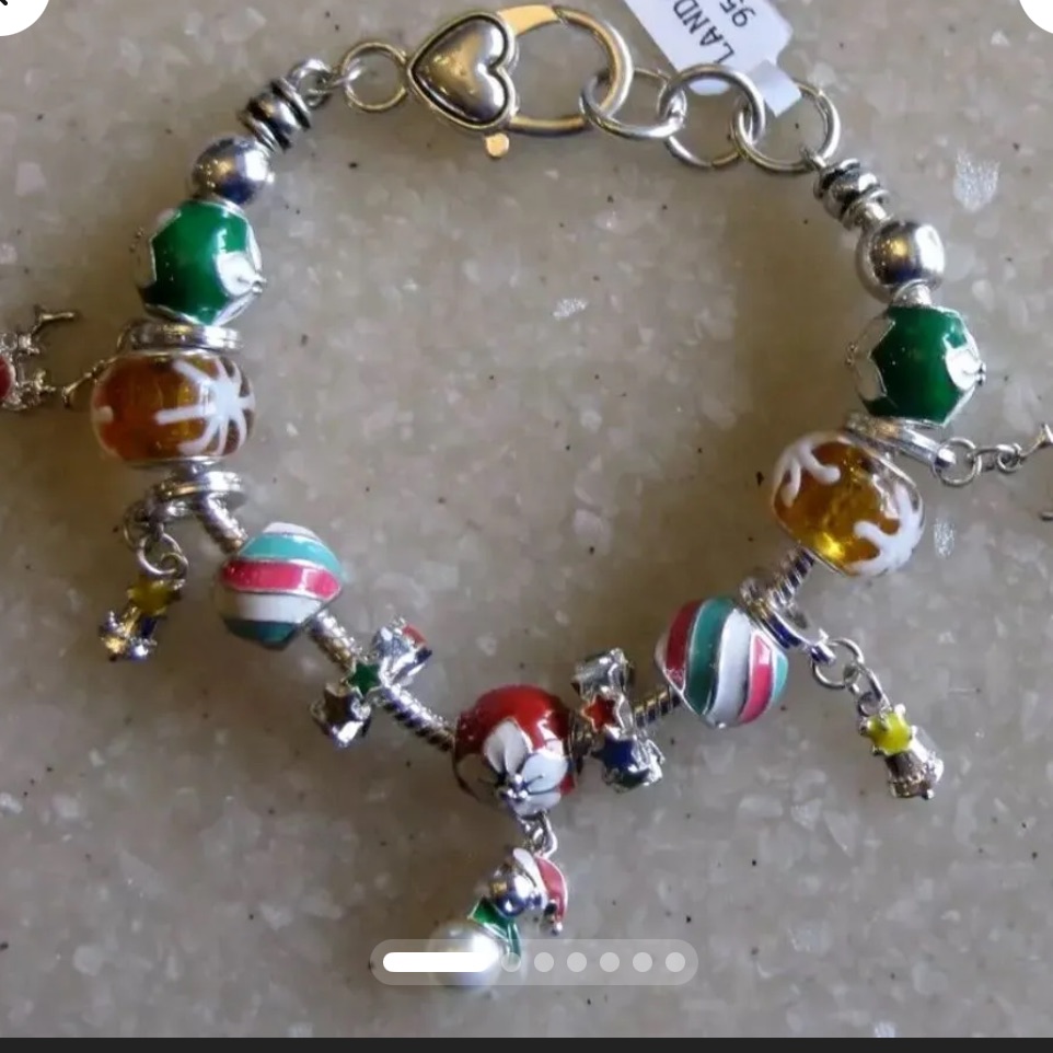 Landau Christmas Charm Bracelet Nwt Ambrosia Holiday Collection Jewelry
